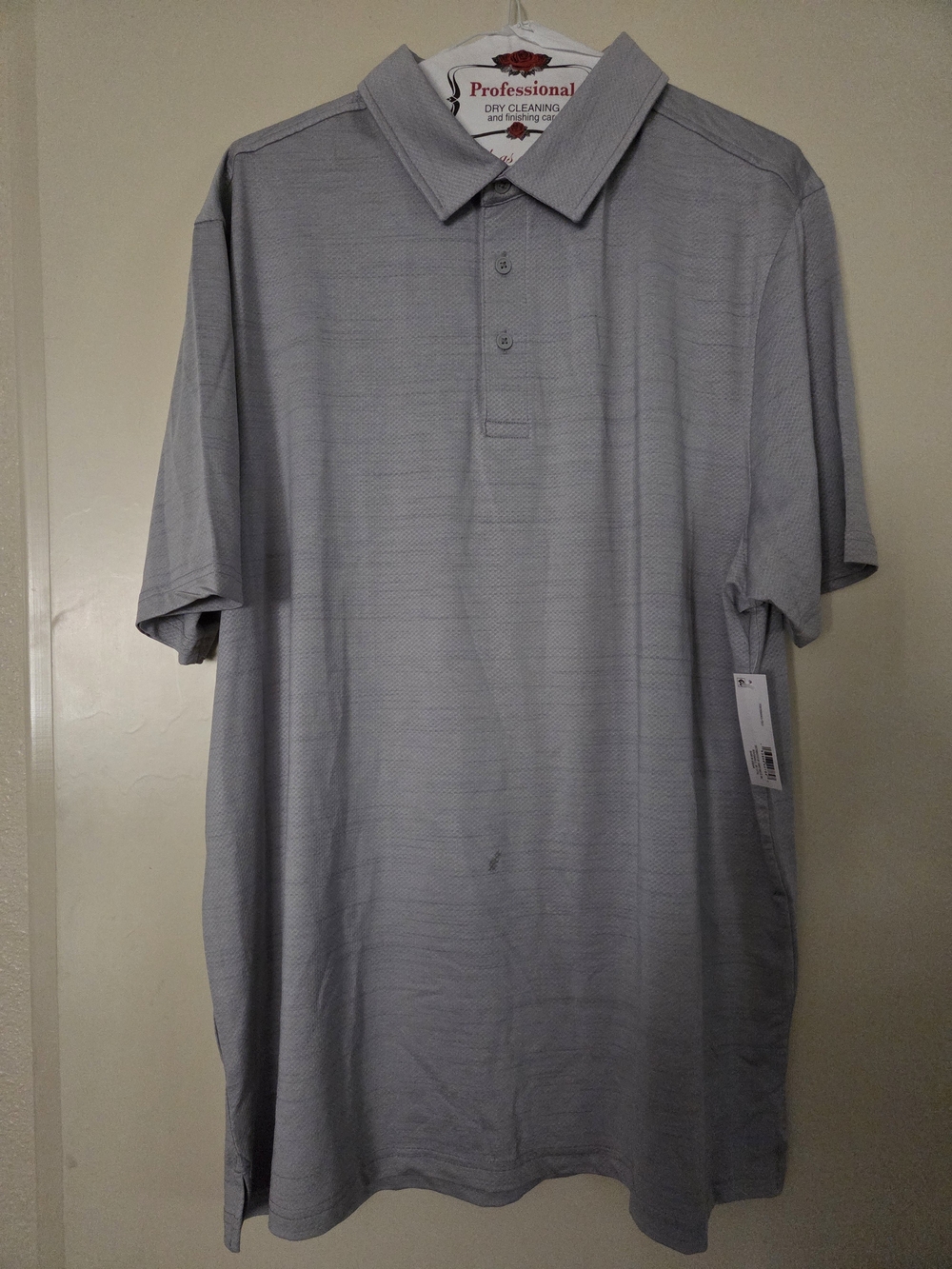 Light Gray Men's Performance Polo Shirt -